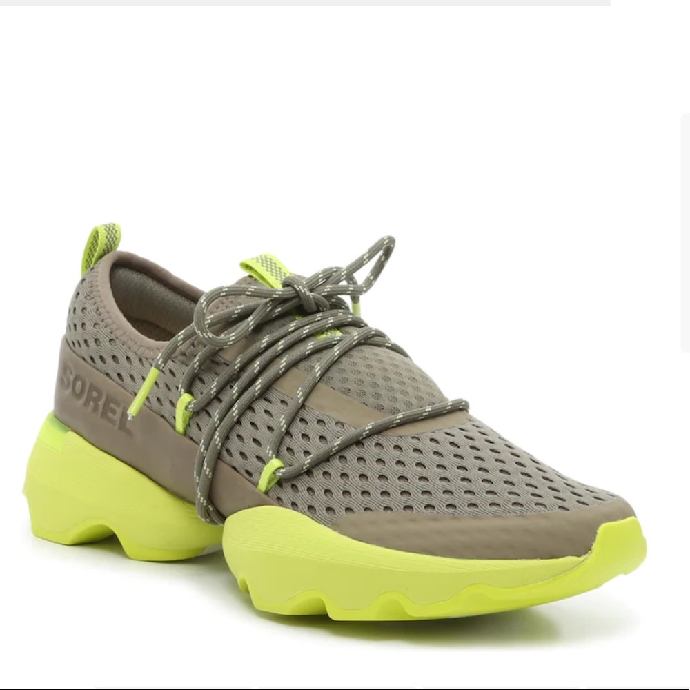 New Sorel Green Kinetic Impact Sneakers